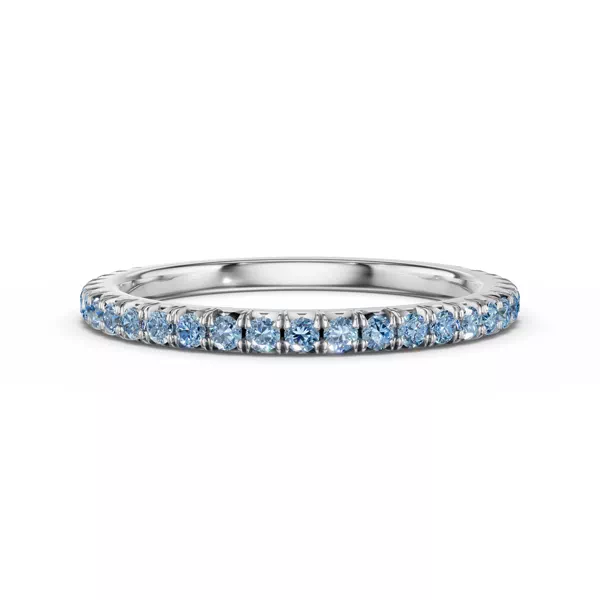 Lumina Fancy Blue Lab Diamond French Pavé Band (1/3 ct. tw.)