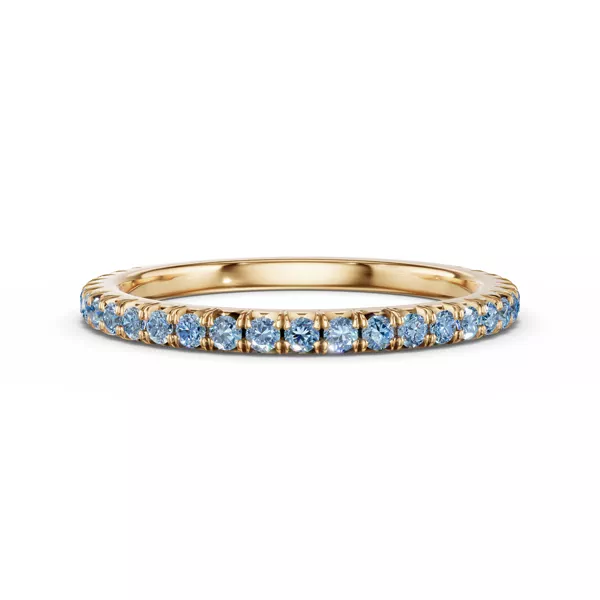 Lumina Fancy Blue Lab Diamond French Pavé Band (1/3 ct. tw.)