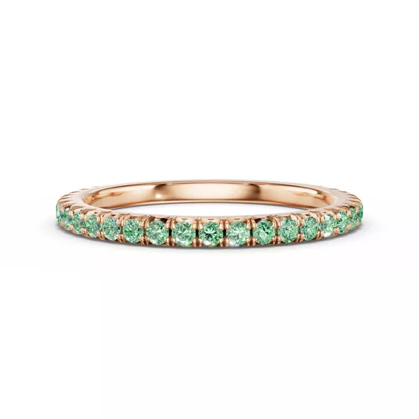 Lumina Fancy Green Lab Diamond French Pavé Band (1/3 ct. tw.)