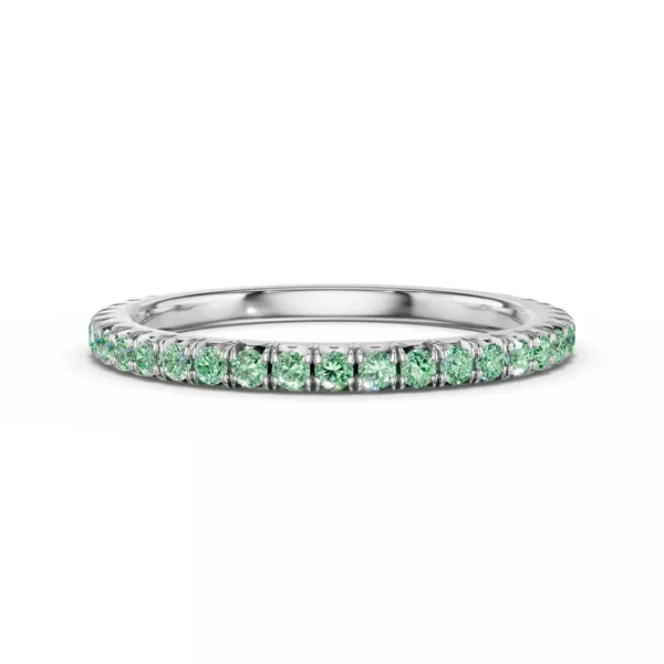 Lumina Fancy Green Lab Diamond French Pavé Band (1/3 ct. tw.)