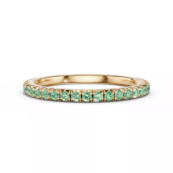 Lumina Fancy Green Lab Diamond French Pavé Band (1/3 ct. tw.)