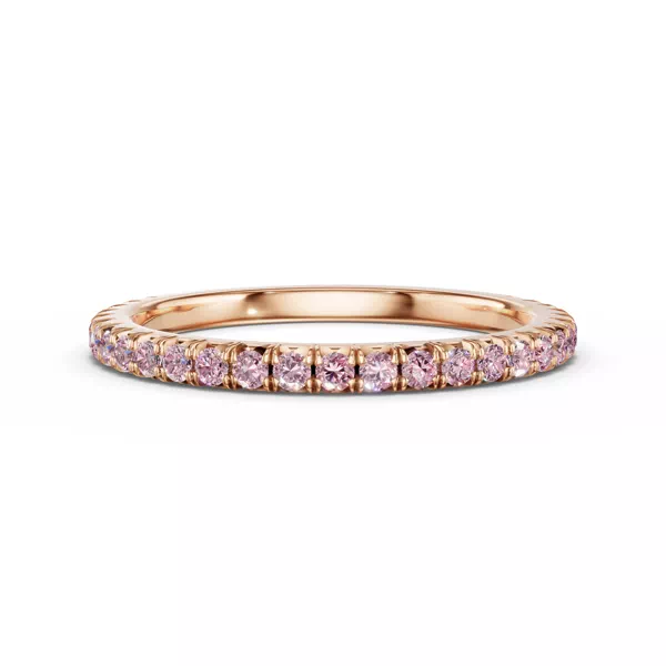 Lumina Fancy Pink Lab Diamond French Pavé Band (1/3 ct. tw.)