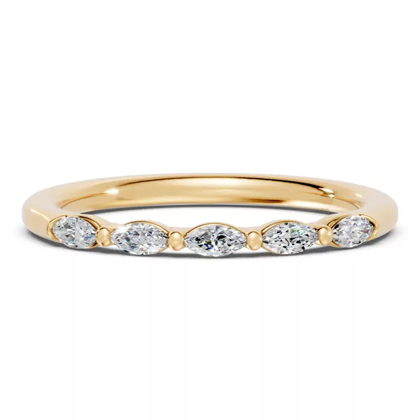 Women’s Wedding Ring Marquise Five-Stone Lab Diamond Band (0.25 ct tw)