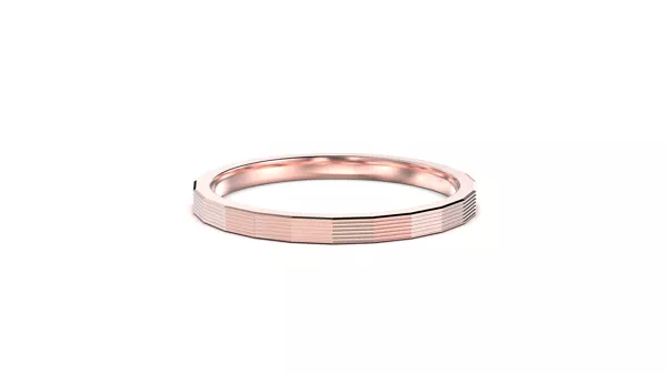 Faceted Grooved Stackable Band (1.5mm)