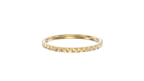 Hammered Brushed Stackable Band (1.5mm)