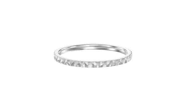 Hammered Brushed Stackable Band (1.5mm)