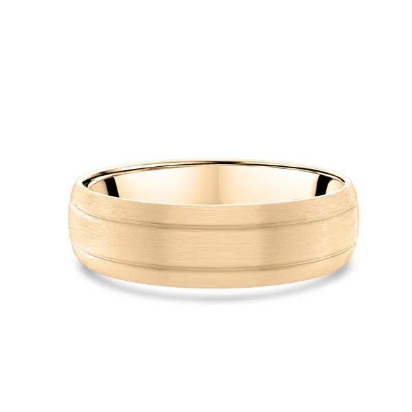 Satin Low Dome Grooved Band (6mm)