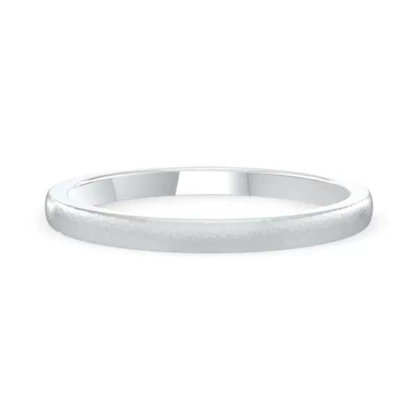Hammered Satin Dome Comfort Fit Band (2mm)