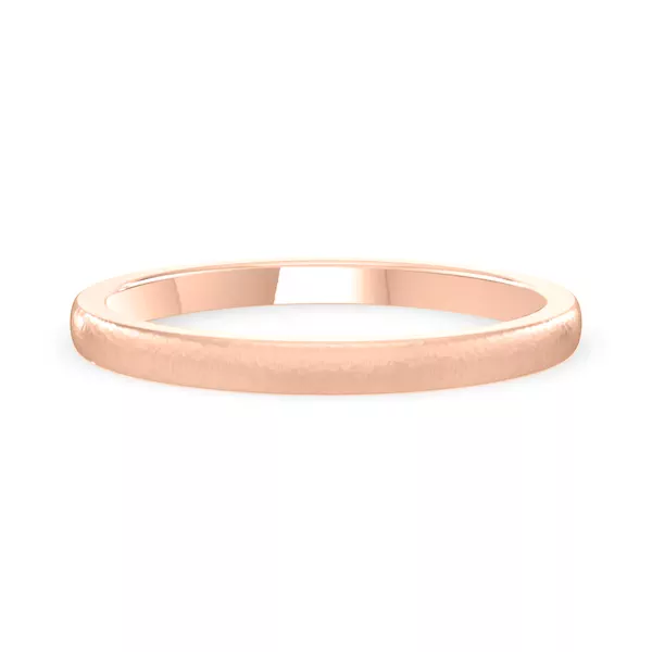 Hammered Satin Dome Comfort Fit Band (2mm)