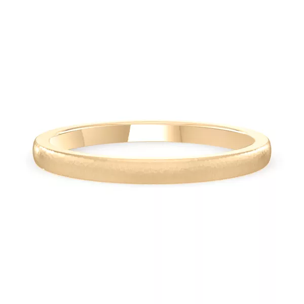 Hammered Satin Dome Comfort Fit Band (2mm)