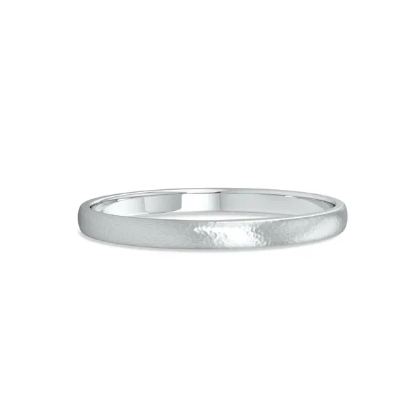 Hammered Satin Dome Comfort Fit Band (2mm)
