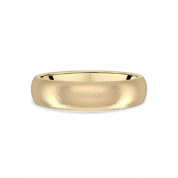 Hammered Satin Dome Comfort Fit Band (5mm)