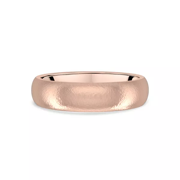 Hammered Satin Dome Comfort Fit Band (5mm)
