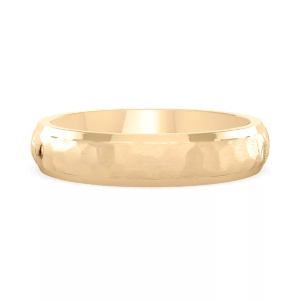 Hammered Matte Center Comfort Fit Band (4mm)