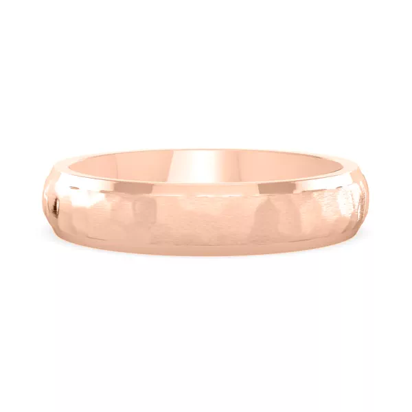 Hammered Matte Center Comfort Fit Band (4mm)
