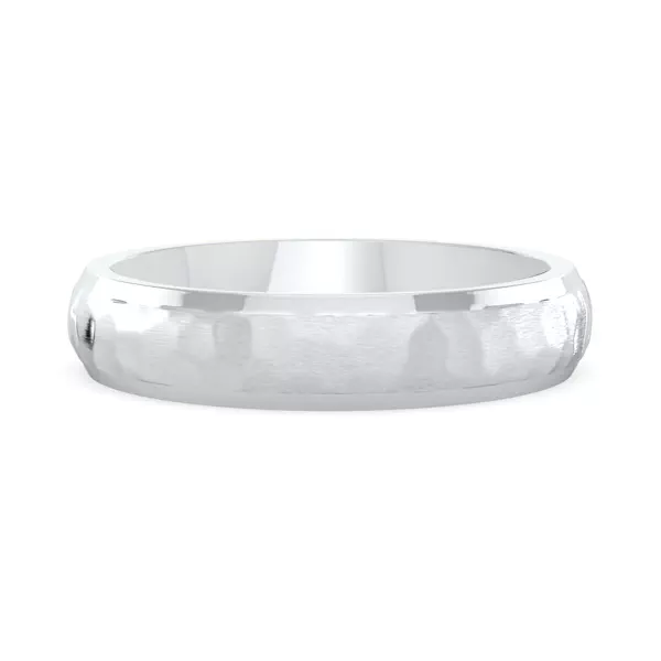 Hammered Matte Center Comfort Fit Band (4mm)