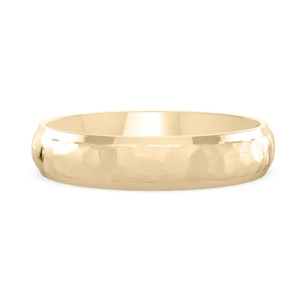 Hammered Matte Center Comfort Fit Band (4mm)