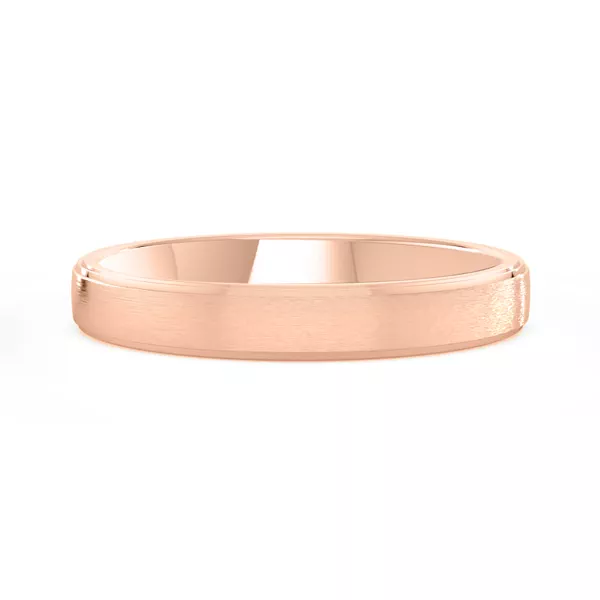 Matte Double Step Edge Comfort Fit Band (3mm)