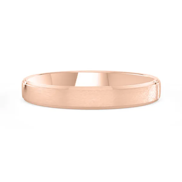 Matte Double Step Edge Comfort Fit Band (3mm)