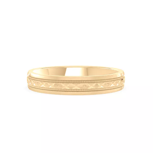 Geometric Milgrain Band (3.5mm)