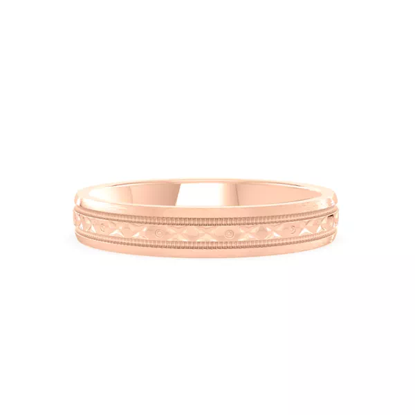 Geometric Milgrain Band (3.5mm)