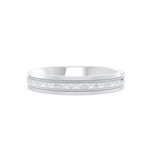 Geometric Milgrain Band (3.5mm)