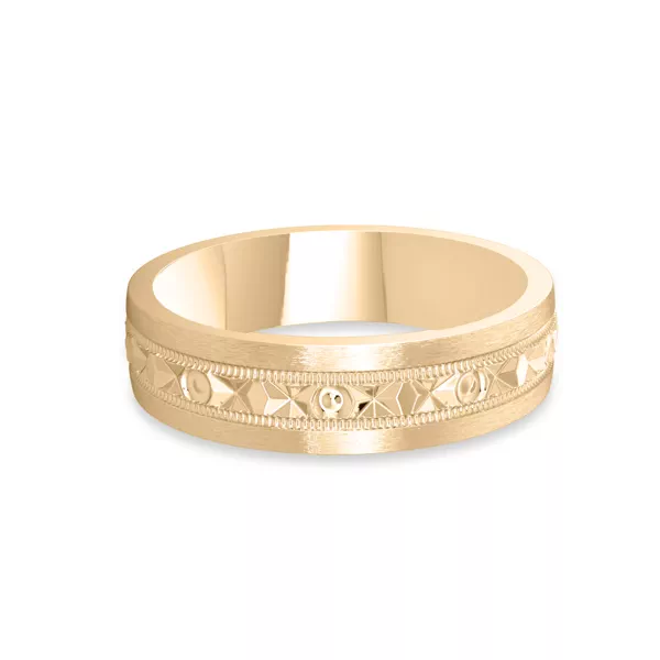 Geometric Milgrain Band (6mm)