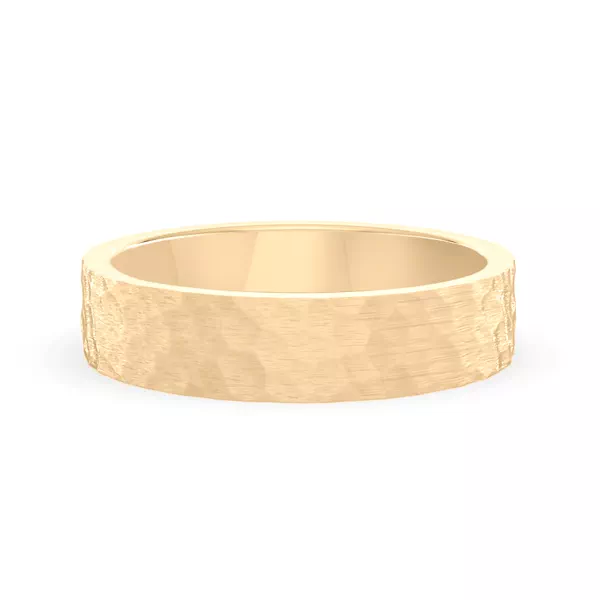 Hammered Satin Flat Comfort Fit Band (4mm)
