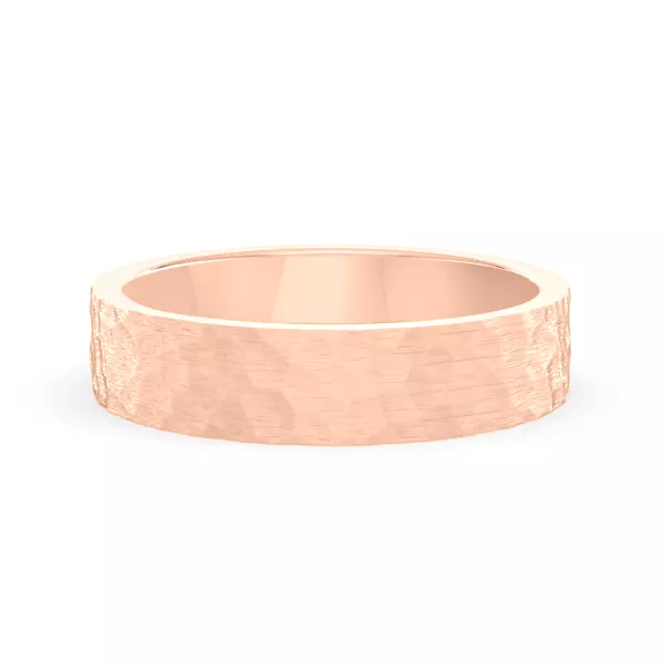 Hammered Satin Flat Comfort Fit Band (4mm)