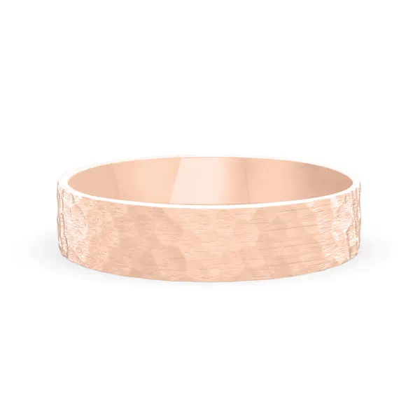 Hammered Satin Flat Comfort Fit Band (4mm)