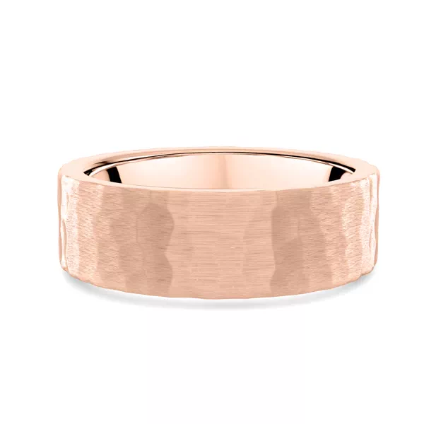 Hammered Satin Flat Comfort Fit Band (6mm)