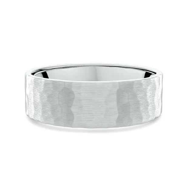 Hammered Satin Flat Comfort Fit Band (6mm)