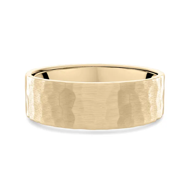 Hammered Satin Flat Comfort Fit Band (6mm)