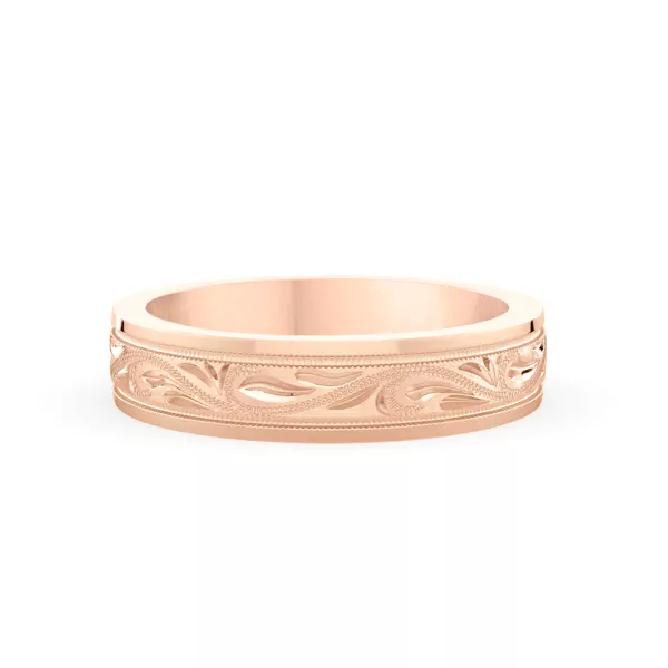 Hand Engraved Scroll Band (5mm)