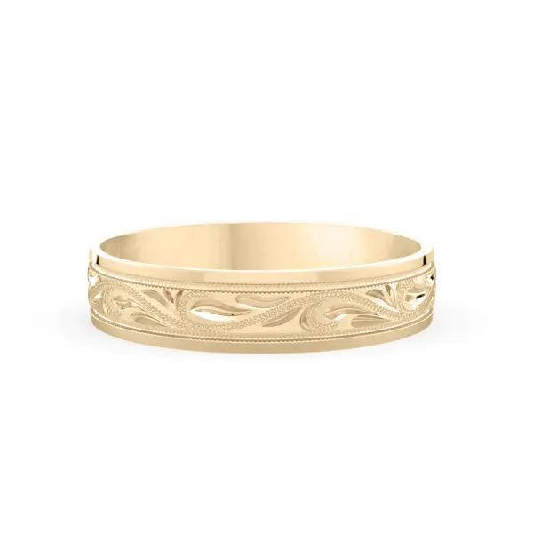 Hand Engraved Scroll Band (5mm)