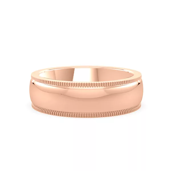 High Dome Coin Edge Band (6mm)