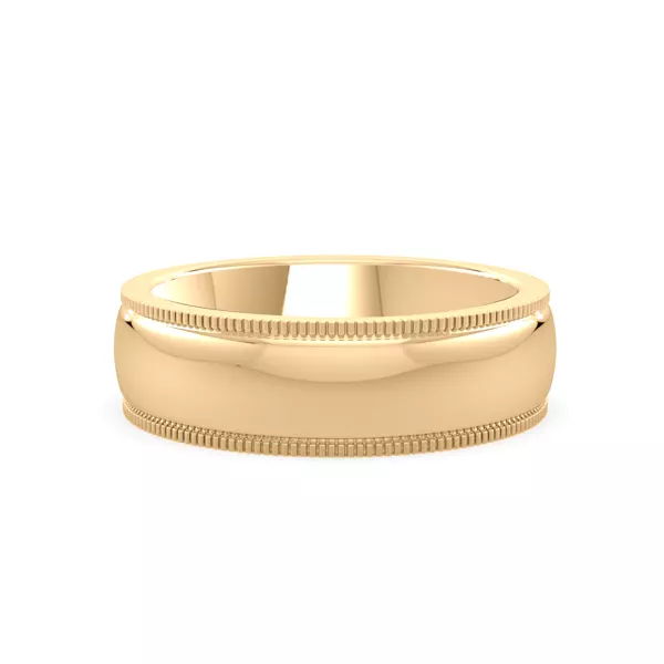 High Dome Coin Edge Band (6mm)