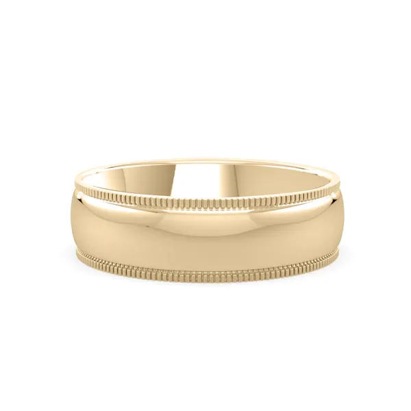High Dome Coin Edge Band (6mm)