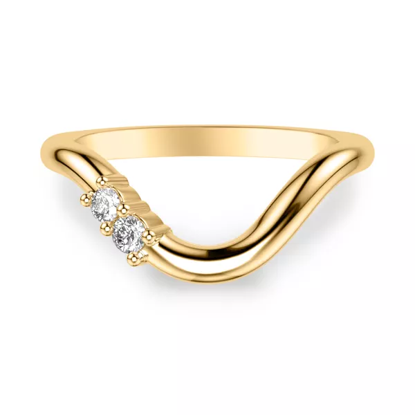Curvelle Asymmetrical Lab Diamond Band