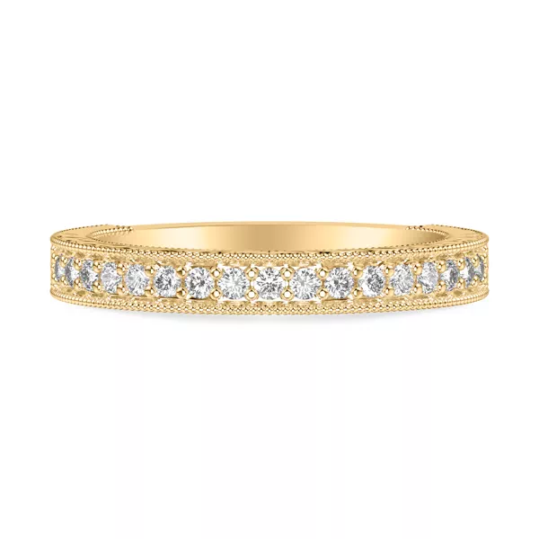 Kensie Grand Engraved Pavé Lab Diamond Band