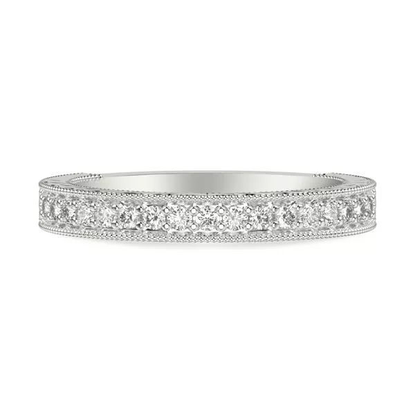 Kensie Grand Engraved Pavé Lab Diamond Band