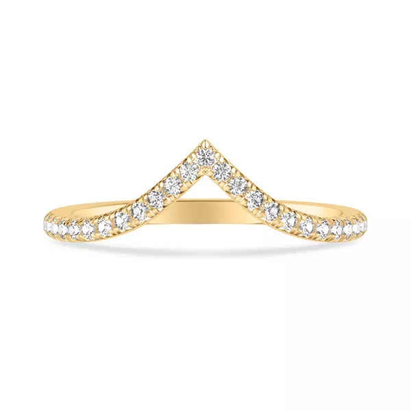 Brigitte Lab Diamond Pavé Chevron Band