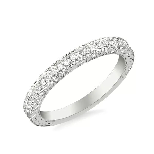 Kensie Hand-Engraved Pavé Lab Diamond Band