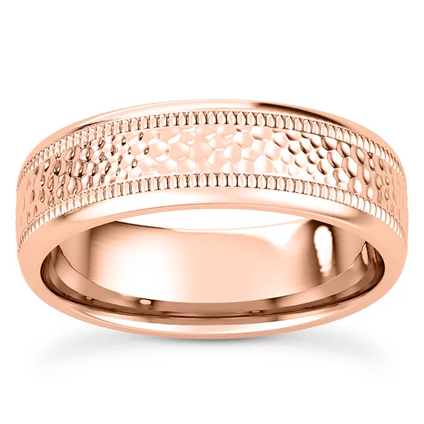 Hammered Milgrain Band (6mm)