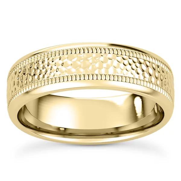Hammered Milgrain Band (6mm)