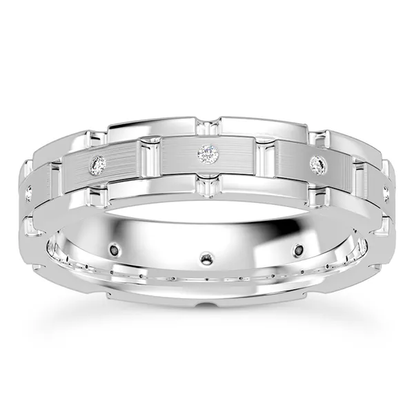 Crater Eternity Wedding Band