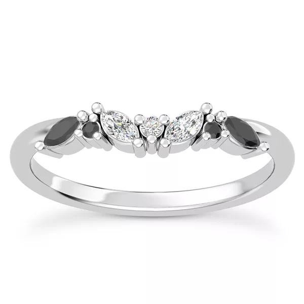 Butterfly and Bee Black Diamond Band