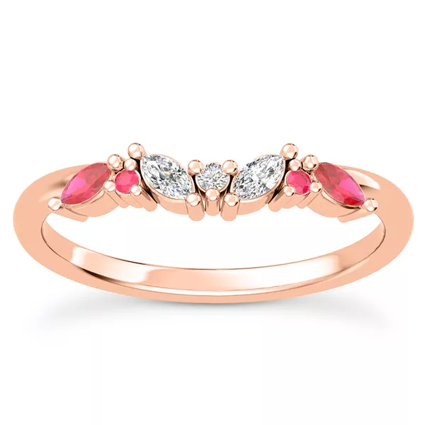 Butterfly and Bee Vine Twist Lab Ruby Band