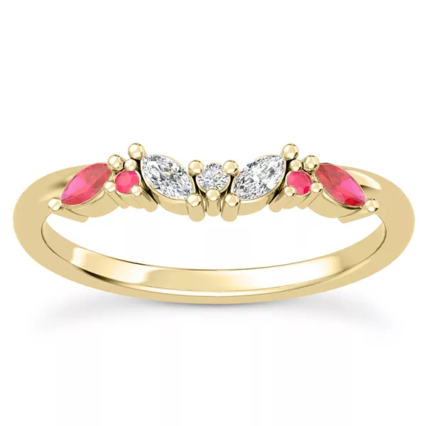 Butterfly and Bee Vine Twist Lab Ruby Band