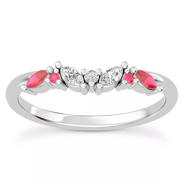 Butterfly and Bee Vine Twist Lab Ruby Band